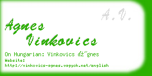 agnes vinkovics business card